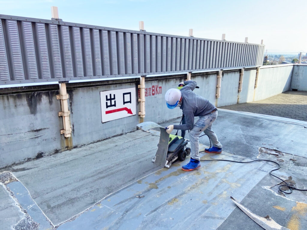 剥離工法の施工現場